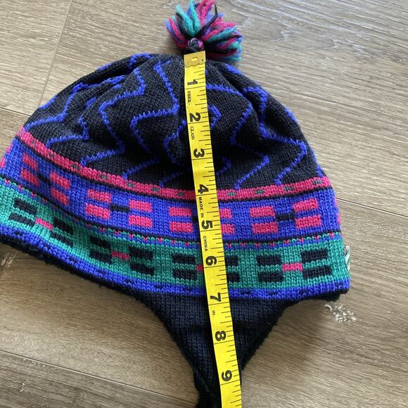 Turtle Fur Hat Unisex S/M Black 100% Wool Fleece Lined Ear Flaps Made USA - Picture 12 of 14